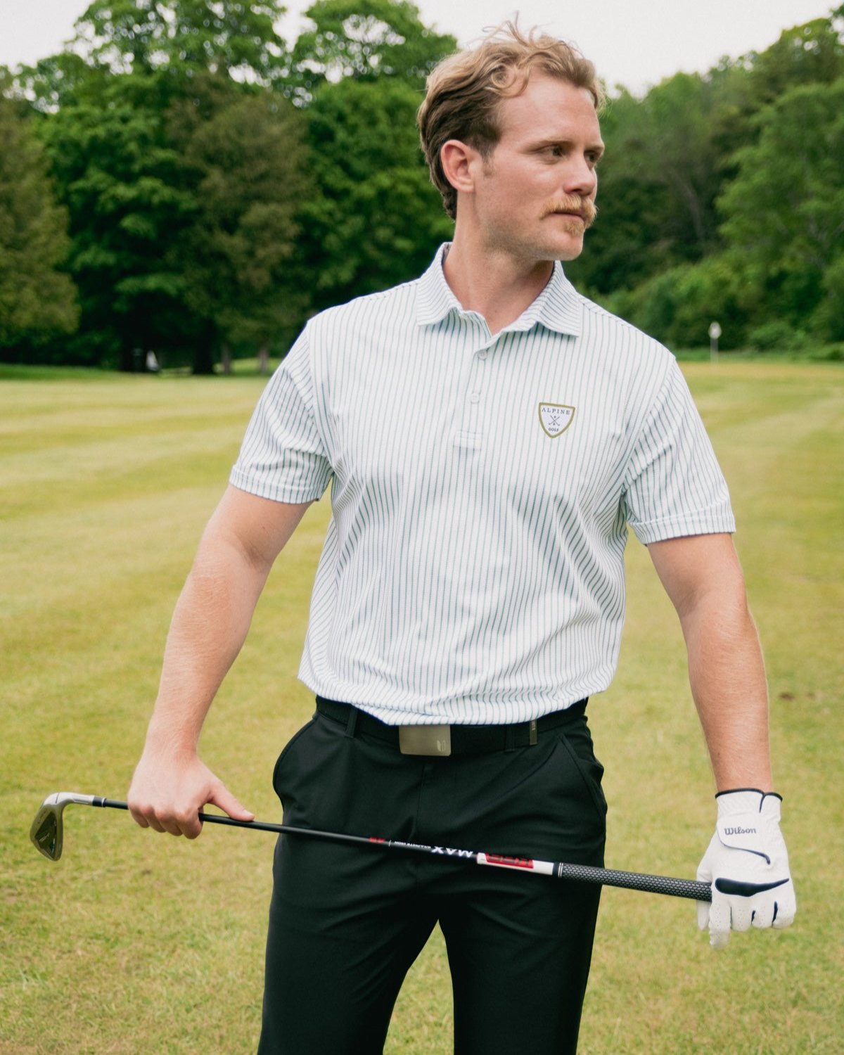 Alpine Performance Down-Striped Polo