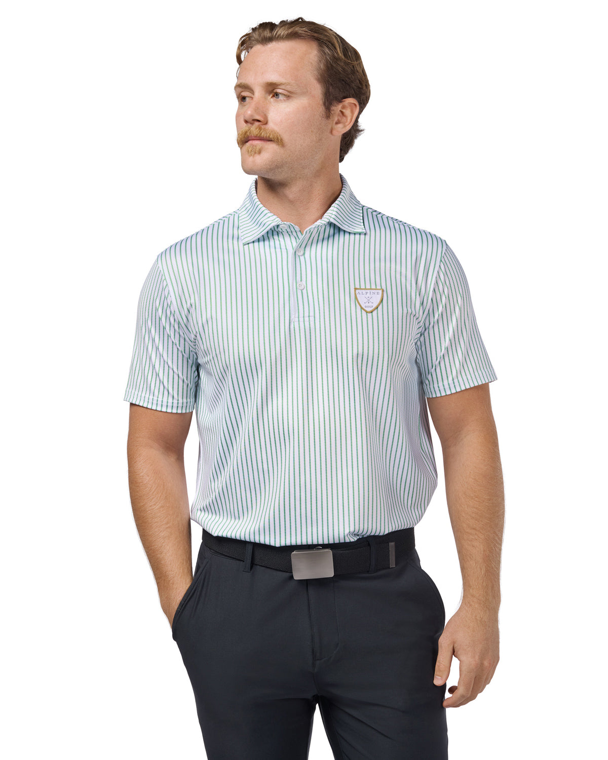 Alpine Performance Down-Striped Polo